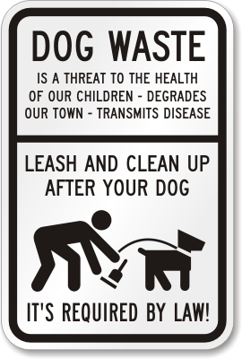  Poop Funny Signs on Aluminum Pet Sign  Dog Waste Is A Threat To The Health Of Our Children