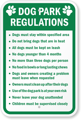  Poop Funny Signs on Rules Sign Dog Park Regulations 0