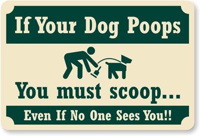 Rustic Pine Crest™ Dog Poop Signs - Outdoor Dog Poop Signs
