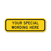 Customizable Horizontal Yellow & Black Template Parking Sign