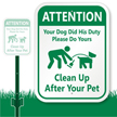 Dog Poop Sign with Graphic