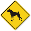 Boxer Symbol Guard Dog Sign
