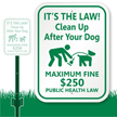 Clean Up After Your Dog with Graphic Sign