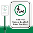 Custom Dog Park Rules Sign