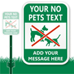 Custom No Pet Sign