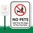 Custom No Pets LawnBoss Sign