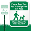 Designated Pet Area Sign