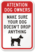 Attention Dog Owners Sign