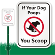 Dog Poop with Graphic Sign