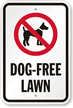 Dog-free Lawn (with Graphic) Sign