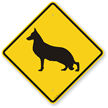 German Shepherd Symbol Guard Dog Sign