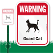 Warning Guard Cat LawnBoss™ Signs