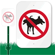 No Dog Peeing Graphic Sign