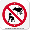 No Dog Pooping And No Dog Peeing Sign