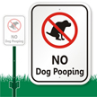 No Dog Pooping With Graphic Sign
