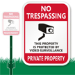 No Trespassing, Private Property with Graphic Sign