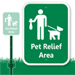 Pet Relief Area LawnBoss™ Sign & Stake Kit