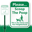 Dog Poop Lawnboss Sign