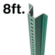 Standard U-Channel Sign Post - 8' tall