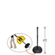 Tip n' Roll Portable Sign Base and Pole - 4ft. Tall