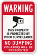 Property Is Protected By Video Surveillance Sign