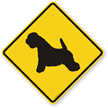 White Terrier Symbol Guard Dog Sign