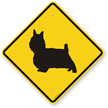 Yorkie Symbol Guard Dog Sign