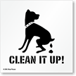 Clean It Up  Dog Poop Stencil