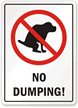No Dumping (Dog Poop Sign)