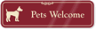Pets Welcome with Graphic ShowCase™ Wall Sign