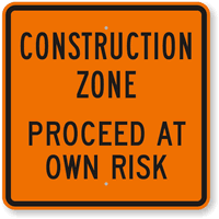 Construction Zone Sign