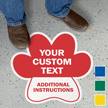 Add Your Text Custom Shape SlipSafe Floor Sign