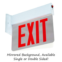 Custom message sign: Custom edge-lit exit sign