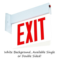 Customizable edge-lit exit sign