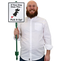 Dog Poop Cleanup Reminder Sign