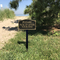Pick Up After Your Dog Statement Lawn Plaque