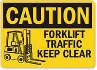 Caution Forklift Sign