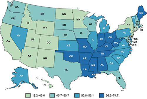 Lung cancer death rates