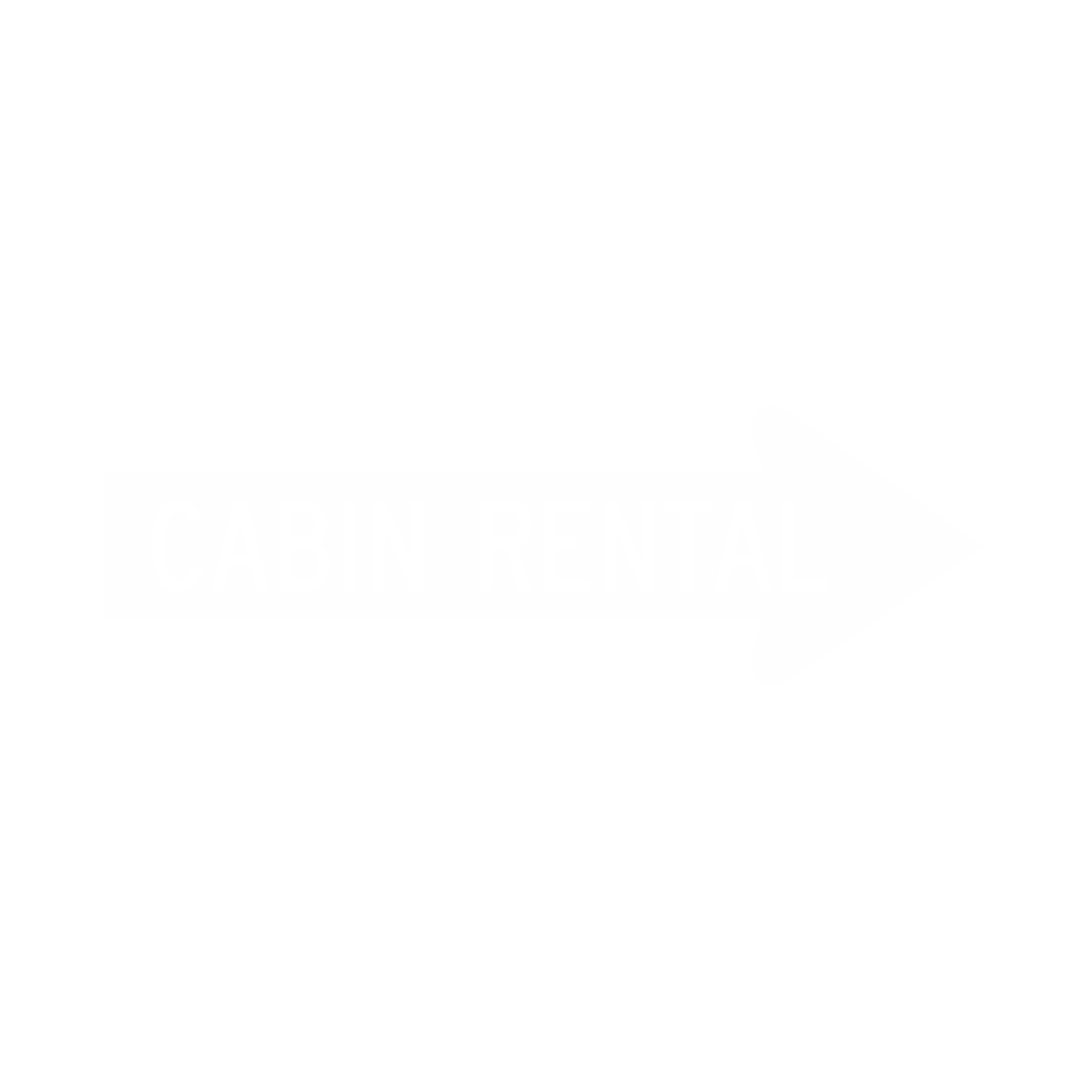 Cabin Rental Directional Arrow Sign