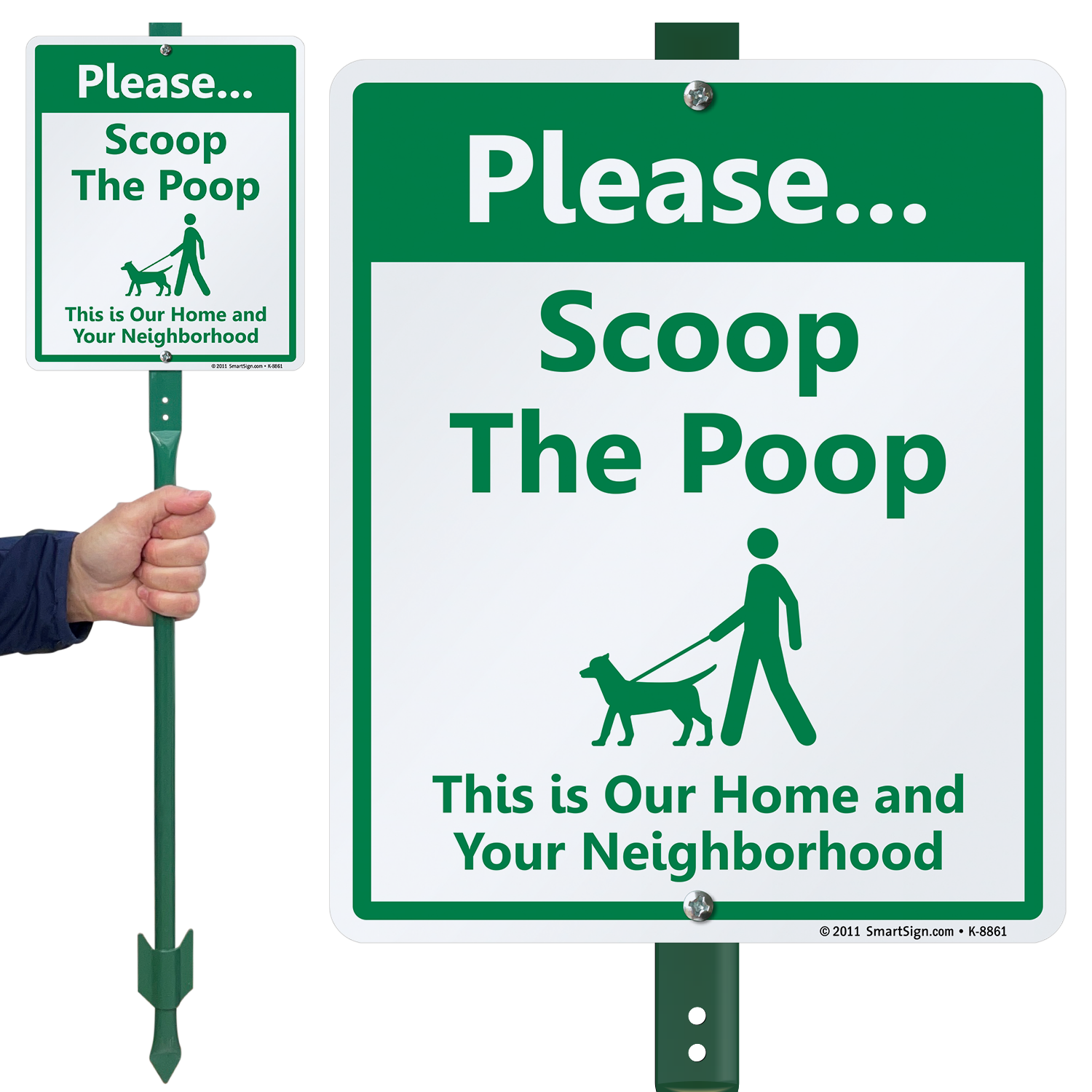 Dogs Can't Flush Scoop The Poop 8"x12" aluminum Signs 