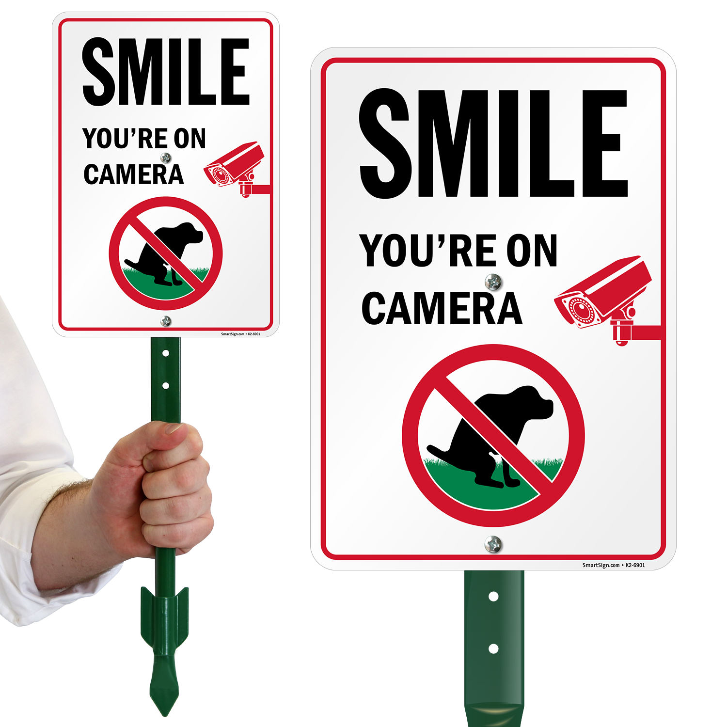 Smile You Are On Camera LawnPuppy Sign And Stake Kit, SKU: K2-6901