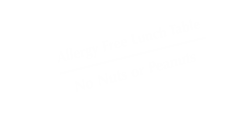 Allergy Free Lunch Table No Nuts Peanuts Tent Sign