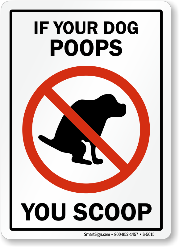 funny pick up your dog poop signs