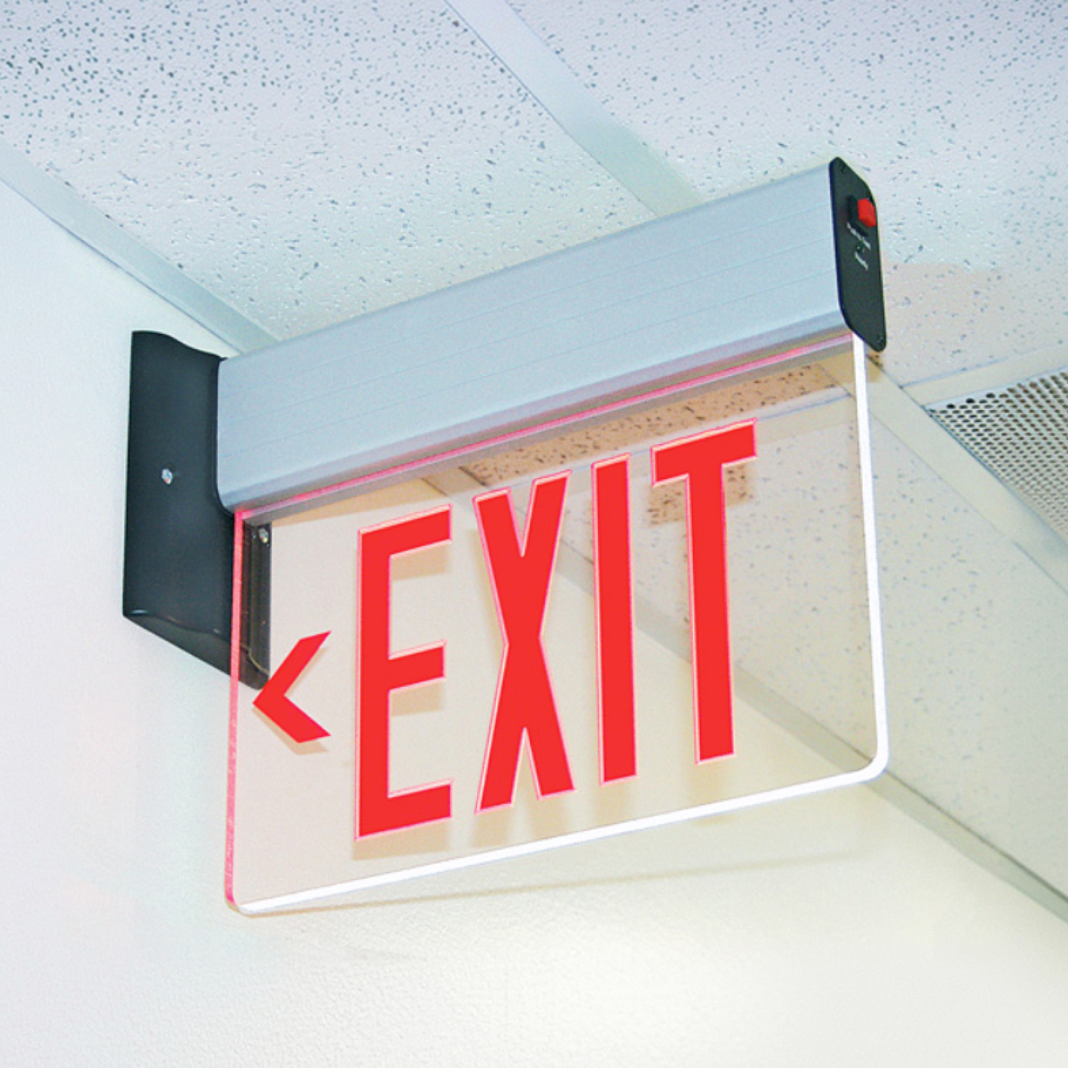 Universal Mount Edge-Lit LED Exit Sign