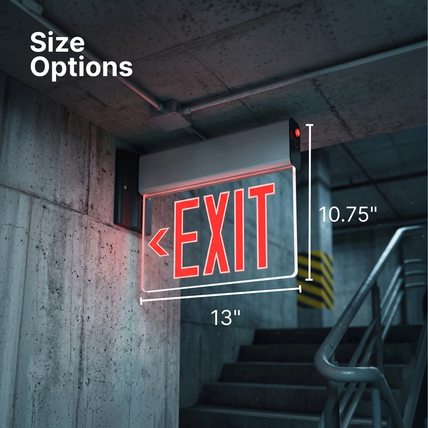 Universal Mount Edge-Lit LED Exit Sign