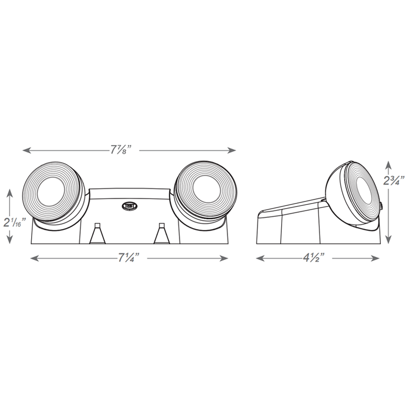 Emergency Light With LED Lamp Heads
