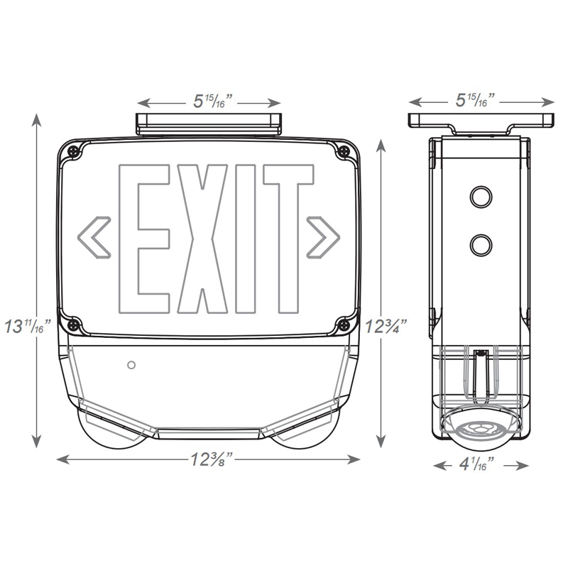 Wet Location Combo LED Exit Sign