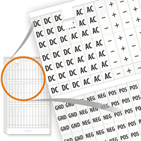 Electrical Wire Marker Books, Ac-Dc, +(Plus), - (Minus)