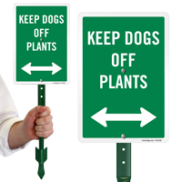 Keep Dogs Off Plants LawnPuppy Yard Sign And Stake Kit