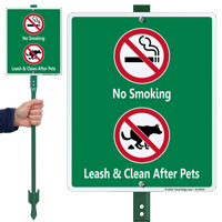 No Smoking Clean After Pets Sign
